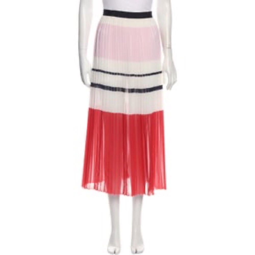 N / Nicholas Color Block Pleated Skirt Size 0 - image 2